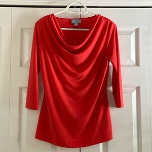 Liz Lange, coral 3/4 sleeve top
